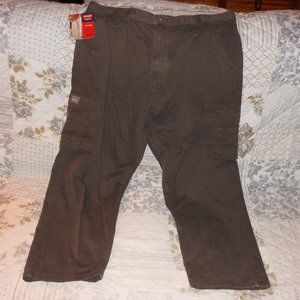 NWT Wrangler Hero Originals Loose Fit Cargo Pants Men`s Size 41 X 30 Brown 2006